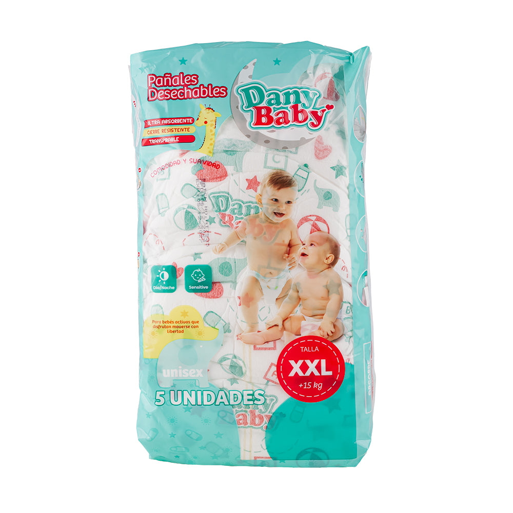PAÑALES DESECHABLES ETAPA 5 - Talla XXG (+35lbs/+15kg) - 32 Unidades