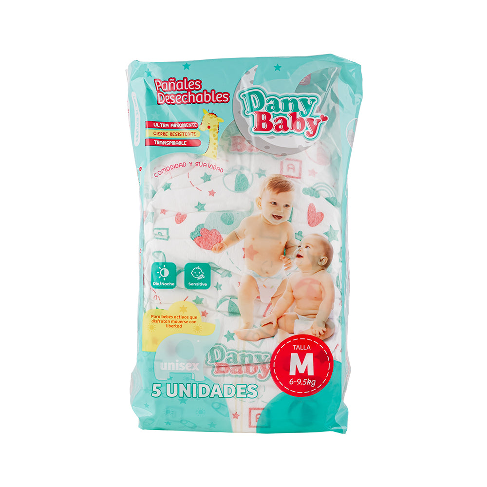 PAÑALES DESECHABLES ETAPA 2 - Talla M (13-20lbs/6-9.5kg) - 38 Unidades