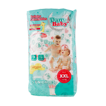 PAÑALES DESECHABLES ETAPA 5 - Talla XXG (+35lbs/+15kg) - 32 Unidades